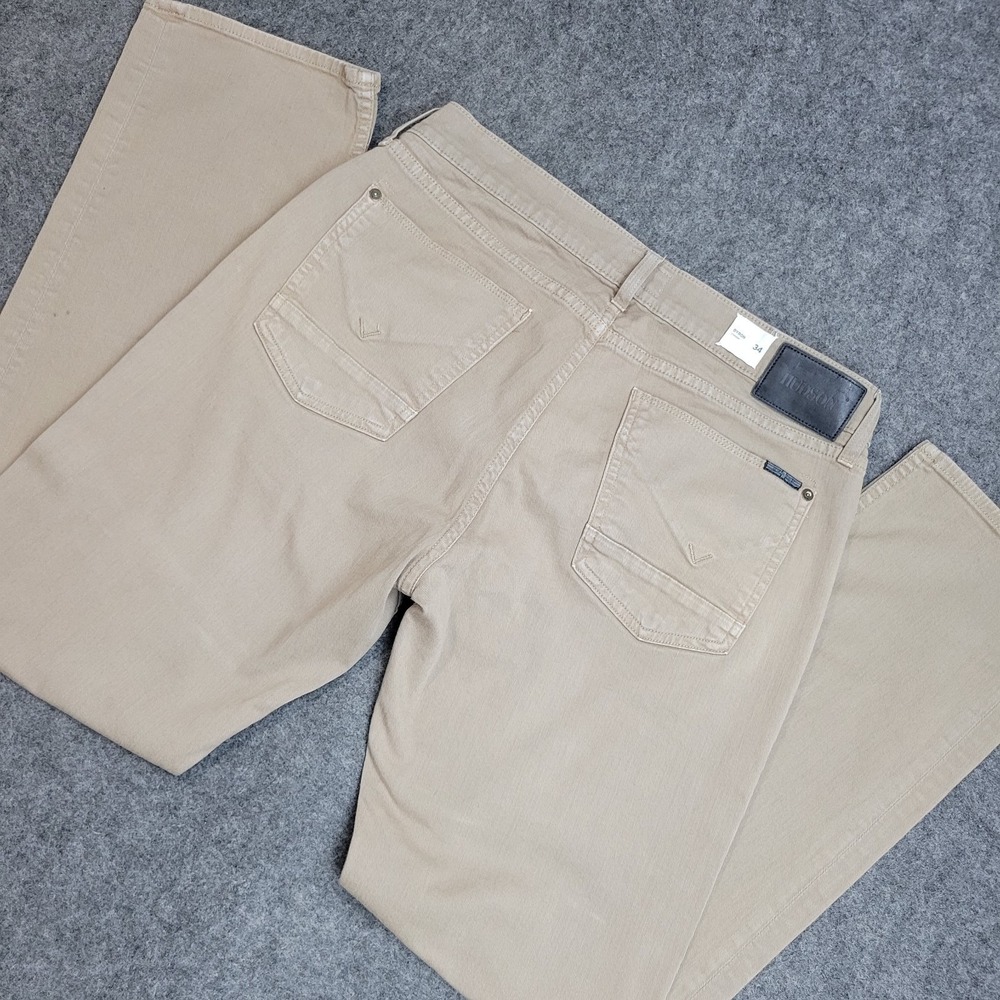 Hudson Jeans Womens 34 Brown Stretch Byron‎ Straight Leg Slim Fit Button Fly